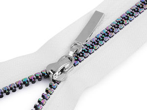No. 5 Rainbow Plastic Open-End Zipper (80 cm) for Jackets and Outerwear