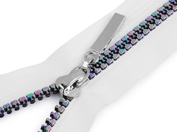 No. 5 Rainbow Plastic Open-End Zipper (80 cm) for Jackets and Outerwear