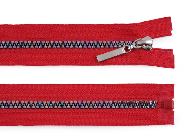 No. 5 Rainbow Plastic Open-End Zipper (80 cm) for Jackets and Outerwear