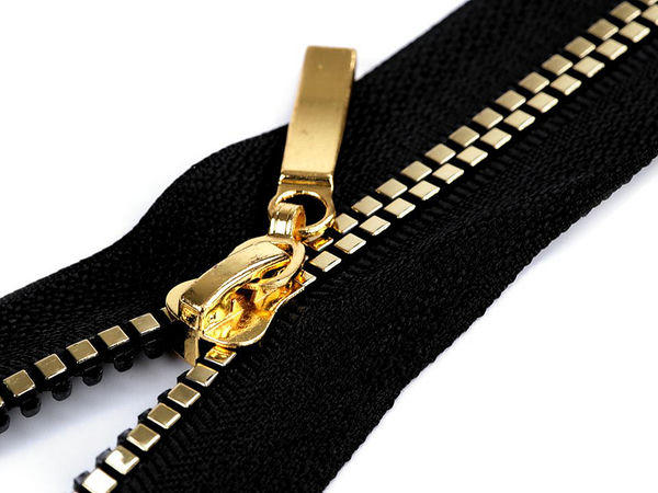 Premium Vislon Open-End Zipper No. 5 (60cm) - Heavy-Duty Plastic Jacket Zip with Decorative Square Dice Teeth