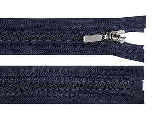Premium No. 5 Plastic Open-End Zipper with Decorative Metal Slider (70 cm)