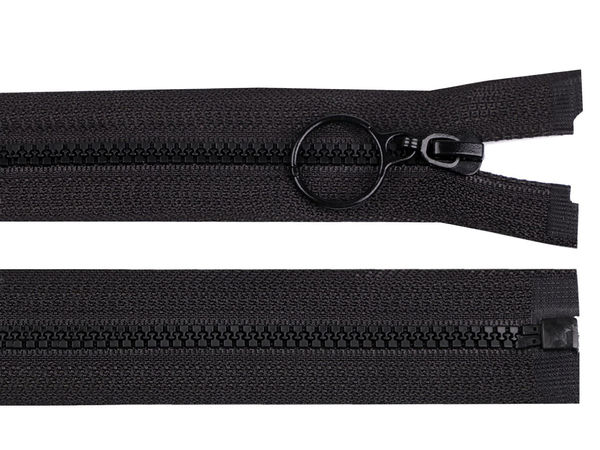 Premium No. 3 Plastic Open-End Zipper with O-Ring Pull - 70cm