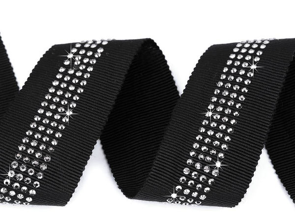 Premium Rhinestone Trim Braid - 30mm Trouser Side Stripe & Clothing Embellishment