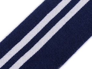 Premium Striped Elastic Knit Waistband Tape | 60mm Wide Ribbed Elastic Trim for Sportswear, Sweatpants & Skirts