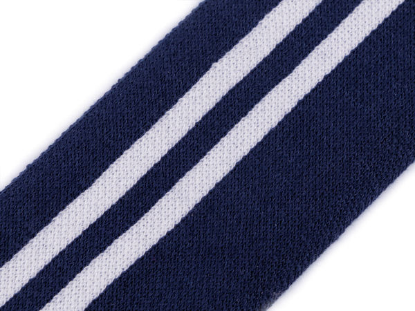 Premium Striped Elastic Knit Waistband Tape | 60mm Wide Ribbed Elastic Trim for Sportswear, Sweatpants & Skirts