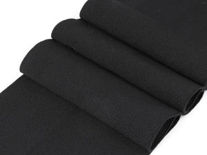 Premium Elastic Rib Knit Waistband Band - Stretch Ribbing with Drawstring Tunnel (14x90 cm)