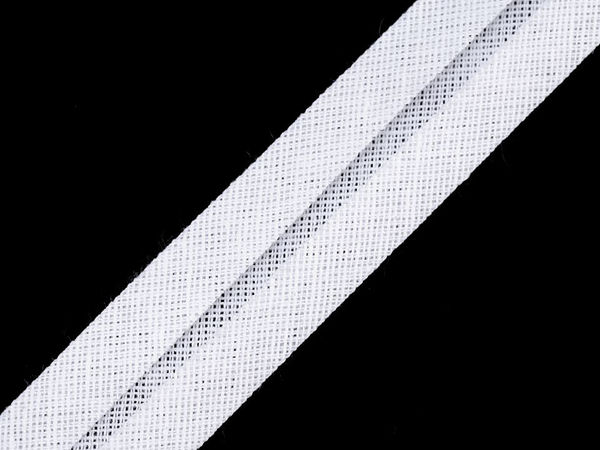 Premium Folded Cotton Bias Binding Tape (20mm Width) - Professional Single-Color Edging for Sewing, Haberdashery, and Home Textiles