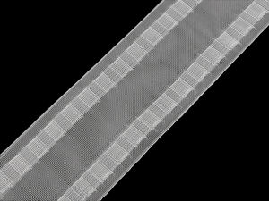 Transparent Curtain Heading Tape with Metal Hook Loops - 80mm Width