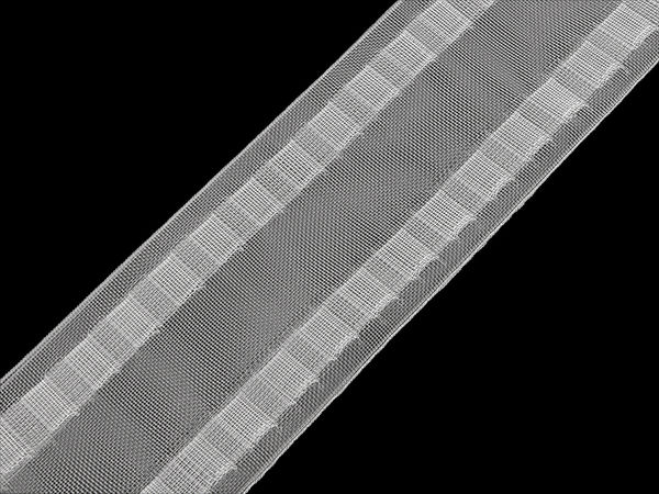 Transparent Curtain Heading Tape with Metal Hook Loops - 80mm Width