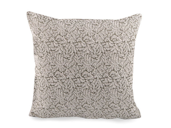 Premium Woven Botanical Motif Cushion Cover - Cozy Leaf & Twig Decorative Pillowcase (45x45 cm)