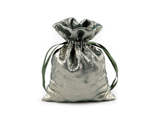 Metallic Gift Bag with Satin Drawstring (13x18 cm) - Premium Packaging for Jewelry, Cosmetics, and Small Gifts