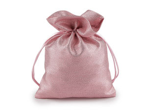 Elegant Brocade Gift Bag with Satin Drawstring Cords (13x18 cm) - Luxurious Shimmering Pouch for Weddings, Birthdays & Special Occasions