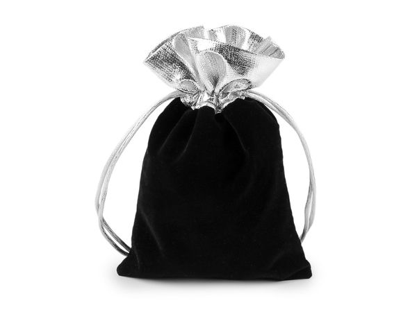 Premium Velvet Gift Bag with Metallic Trim and Satin Drawstrings (10x13 cm)