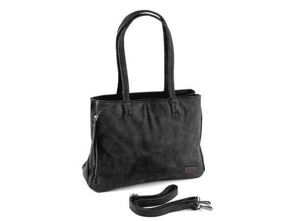 Elegant Brushed Faux Leather Handbag - Spacious Everyday Purse and Tote (38x27 cm)