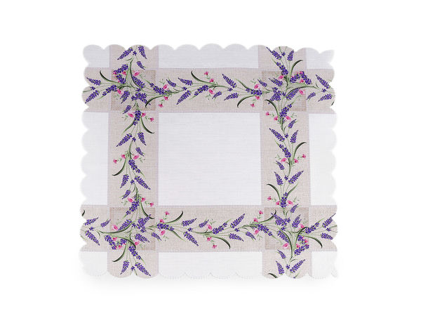 Elegant Square Floral Textile Placemat (40x40 cm) - Premium Table Protector