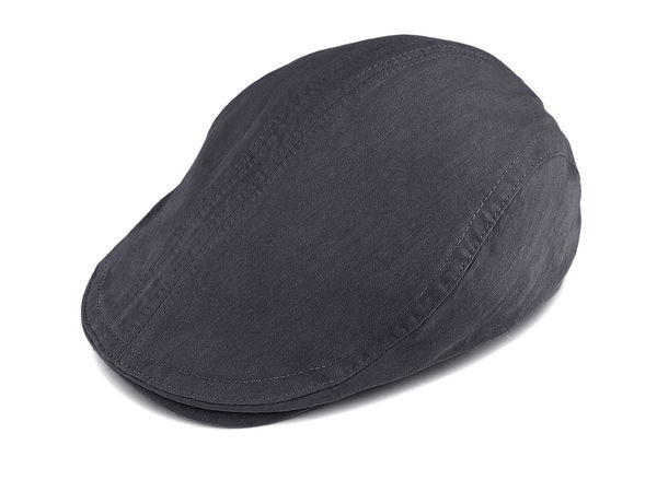 Men's Classic Cotton Flat Cap - Breathable Ivy Driving Hat with Elastic Backing