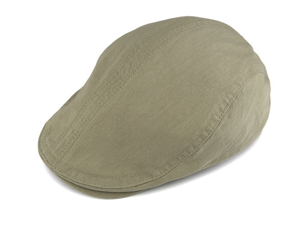 Men's Classic Cotton Flat Cap - Breathable Ivy Driving Hat with Elastic Backing