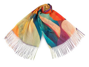 Premium Floral Print Lightweight Summer Scarf & Shawl with Fringe - 70x175 cm