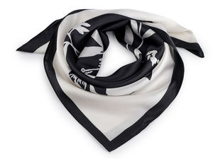 Luxurious Floral Pattern Satin Square Scarf (65x65 cm) - Elegant Fashion Neck Wear & Hair Accessory