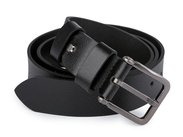 Men's Premium Buffalo Leather Belt - 4cm Width, Matte Finish, Adjustable Metal Buckle