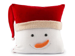 Premium Christmas Plush & Velvet Cushion Cover - Festive Holiday Decorative Pillowcase (43x43 cm)