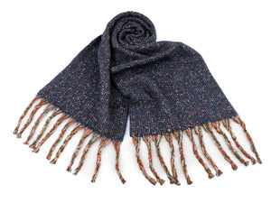 Premium Reversible Winter Scarf with Twisted Fringes - Textured Soft Knit Wrap (35x185 cm)