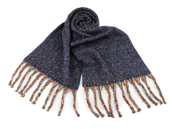 Premium Reversible Winter Scarf with Twisted Fringes - Textured Soft Knit Wrap (35x185 cm)