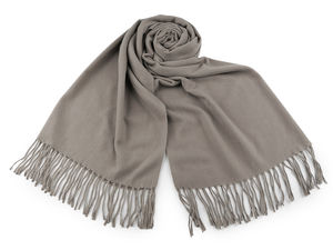 Premium Solid Color Fringe Scarf & Shawl - Soft Warm Winter Wrap (70x180 cm)