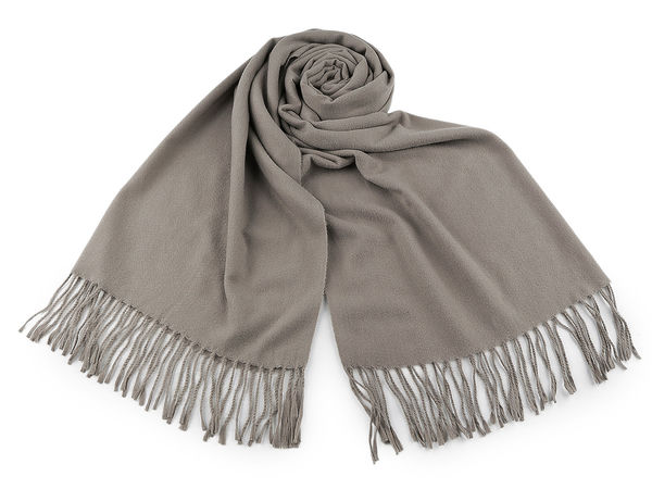 Premium Solid Color Fringe Scarf & Shawl - Soft Warm Winter Wrap (70x180 cm)