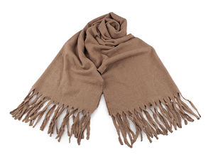 Premium Reversible Winter Scarf & Plaid with Fringes - Cozy Boucle Shawl (65x190 cm)