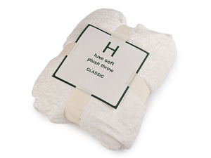 Premium Decorative Microplush Blanket and Sofa Throw - Elegant Fan Pattern, 150x200 cm