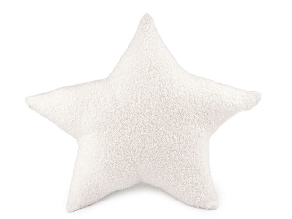 Premium Star Bouclé Decorative Cushion – Ø40 cm Soft Shaggy Accent Pillow