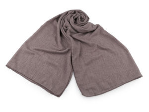 Lightweight Cotton Summer Scarf & Shawl with Elegant Lace Trim, 70x160 cm