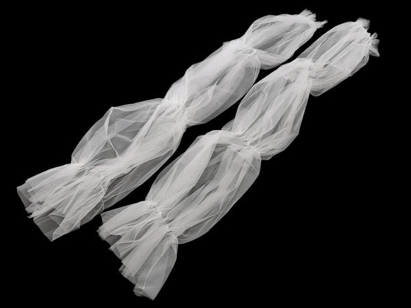 Elegant Sheer Tulle Formal Sleeve Gloves (70cm) - Bridal & Evening Wear Arm Warmers