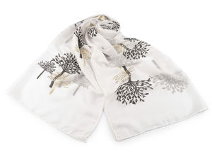 Elegant Metallic Gold Twig Print Scarf & Shawl - Lightweight Fashion Accessory (70 x 175 cm)