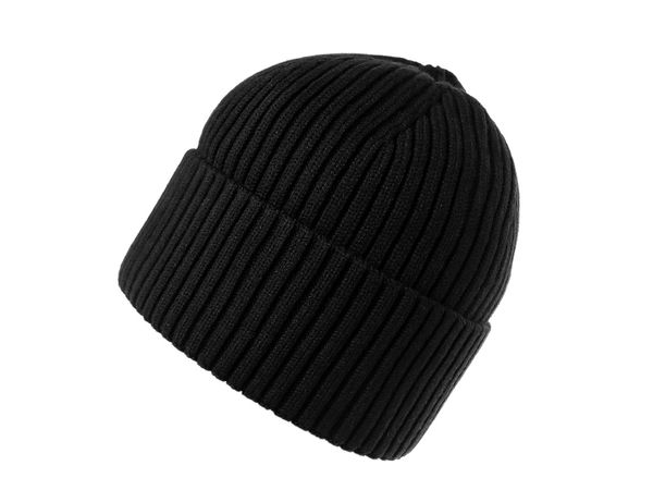 Unisex Striped Knit Winter Beanie with Elastic Rolled Brim - Classic Ribbed Cuff Cap for Outdoor Sports and Everyday Wear
