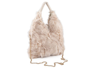 Premium Faux Fur Handbag and Crossbody Purse with Removable Chain Strap
