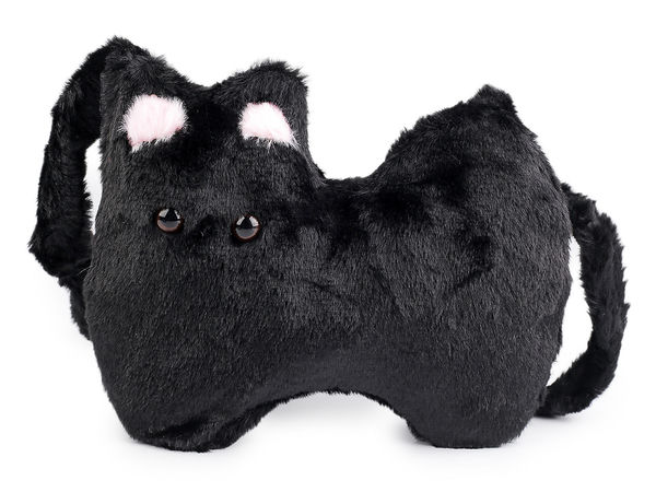Girls' Plush Cat Crossbody Handbag - Ultra-Soft Furry Shoulder Bag for Kids, 26x21 cm