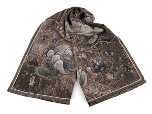 Premium Cashmere-Feel Floral Motif Shawl and Scarf Wrap (70x185 cm)