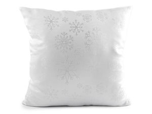 Elegant Snowflake Christmas Cushion Cover with Metallic Lurex, 40x40 cm