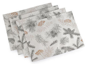 Premium Double-Sided Christmas Fabric Placemat with Shimmering Lurex (30x40 cm)