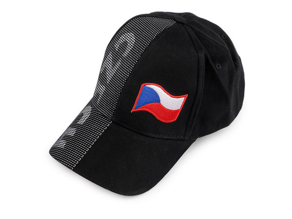 Unisex Czech Republic National Emblem Embroidered Cotton 6-Panel Baseball Cap