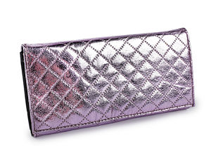 Women's Perforated Envelope Clutch Wallet - Multi-Compartment Organizer (9.5 x 19 cm)