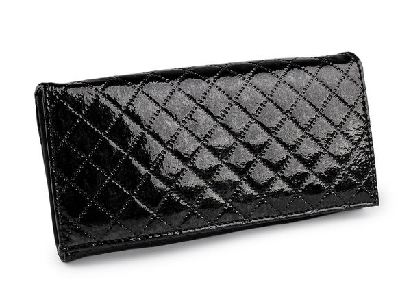 Women's Perforated Envelope Clutch Wallet - Multi-Compartment Organizer (9.5 x 19 cm)