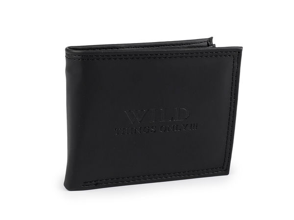 Premium Men's Embossed Bi-Fold Wallet (9x11 cm) – Slim Card Organizer and Secure Coin Pocket, Black