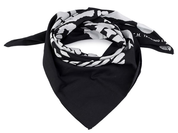 Premium 100% Cotton Skull Print Scarf - 70x70 cm Unisex Biker Bandana & Headwear