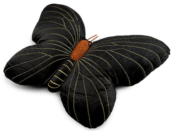 Velvet Butterfly Decorative Pillow (45x32 cm) - Premium Accent Cushion for Nursery, Kids Room & Living Space