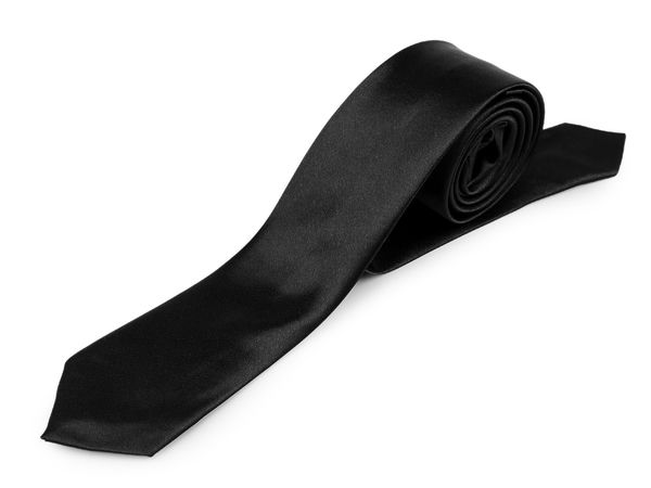Premium Slim Black Satin Tie - Unisex Sleek Neckwear for Formal and Casual Wear
