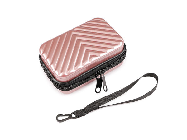 Embossed Hardshell Mini Clutch & Wristlet Case - 12x8 cm