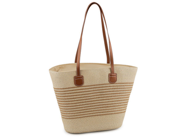 Women's Straw Summer Hat and Matching Beach Bag Set - Wide Brim Sun Hat with Adjuster & Spacious Shoulder Tote Bag